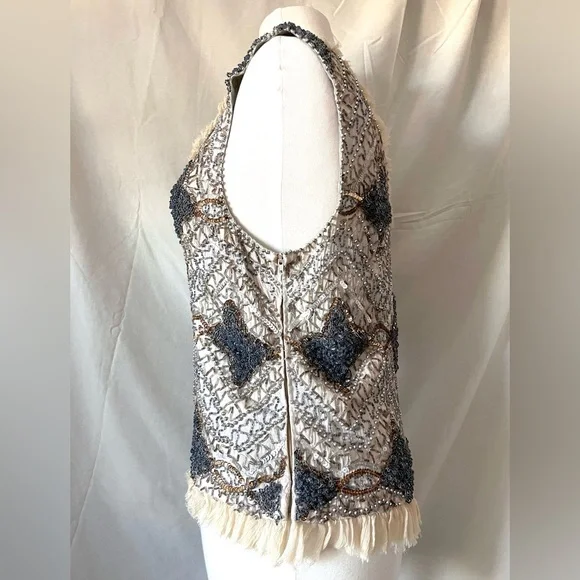 Birger et Mikkelson Night Heavily Beaded Shell sz 42 - Picture 9 of 9